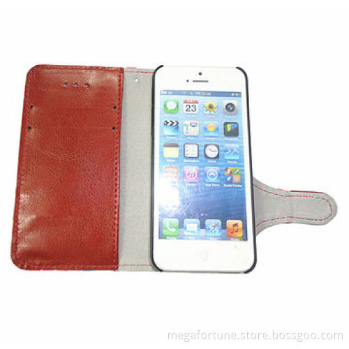Stitching leather mobile phone case for iPhone 5s, idea for promotional purpose
